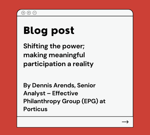 Shifting the power; making meaningful participation a reality